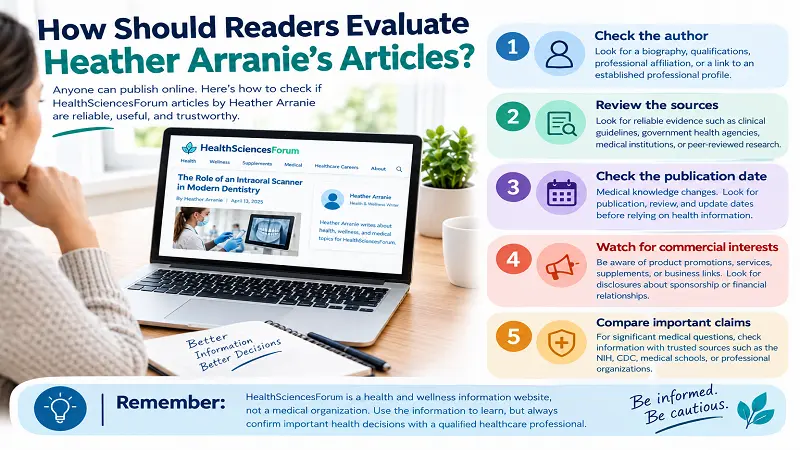 How Should Readers Evaluate Heather Arranie's Articles?